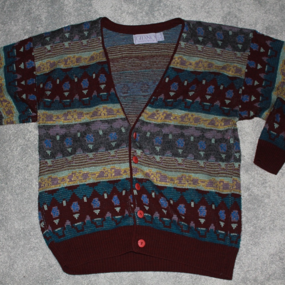 Vintage Sz XL Gitano Sportswear Cardigan Button up